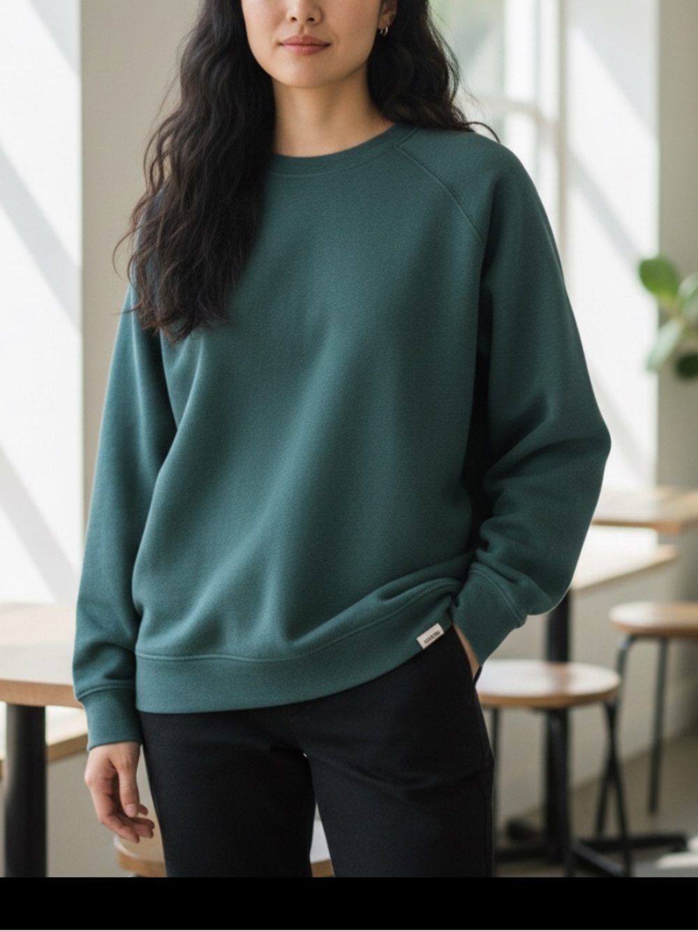 Orvis Teal Green Pullover Sweatshirt